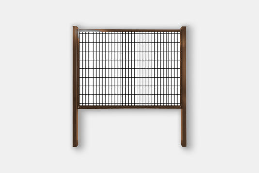 Brown frame hog wire fence kit with 2
