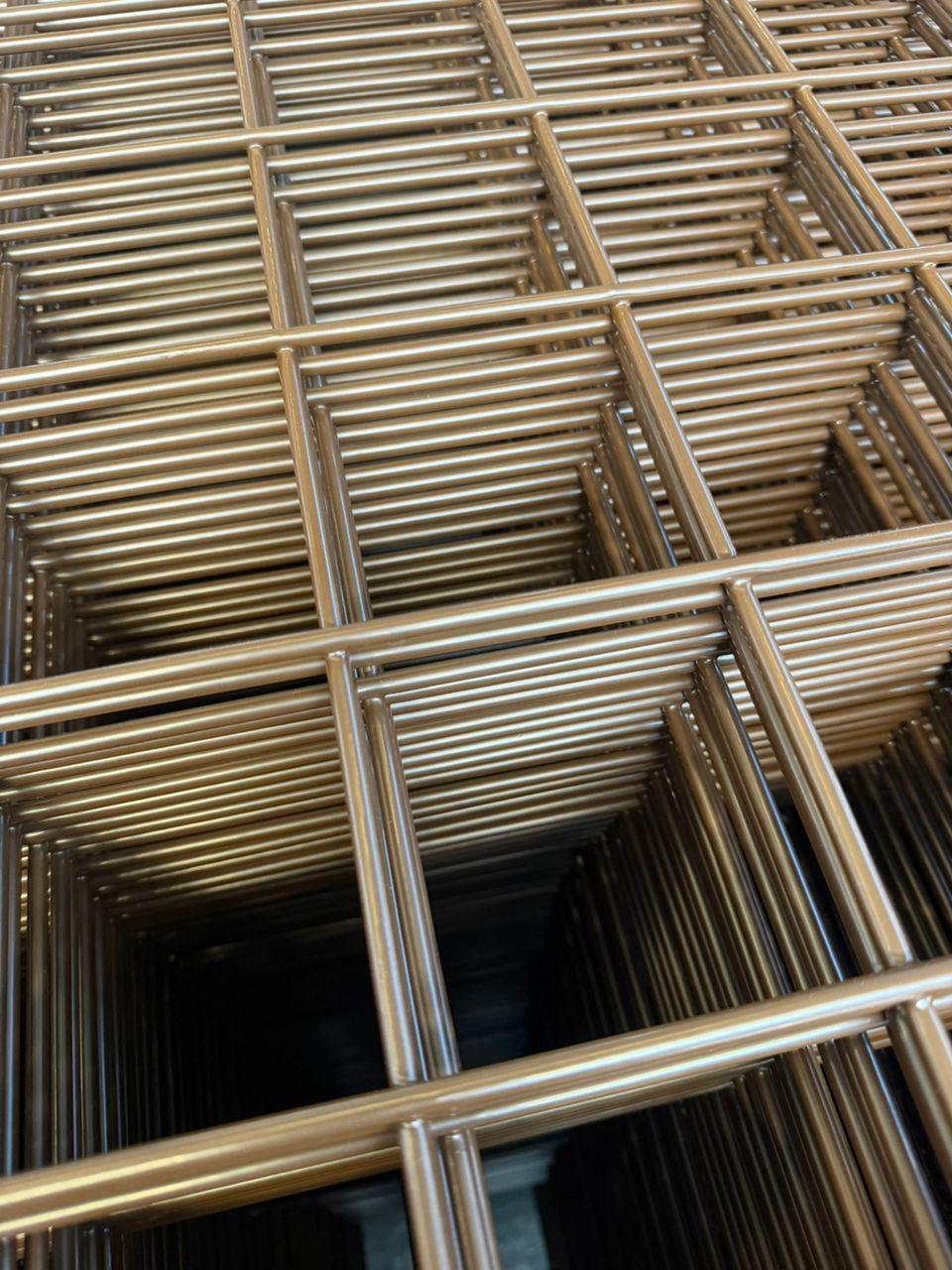 brown hog wire fence panel