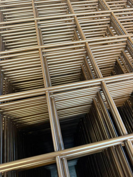brown hog wire fence panel