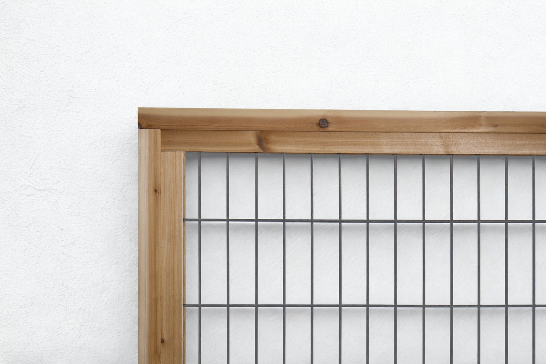 Grey hog wire fence panel, 6-gauge welded and galvanized