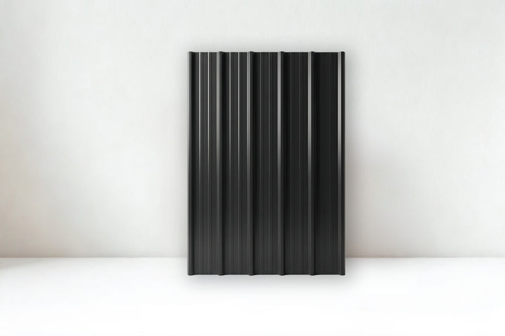 Black Ribbed Panel Metal Roofing Panels — 26-Ga, 40-Yr Finish | BarrierBoss