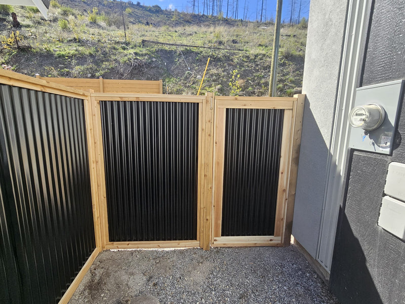 Load image into Gallery viewer, Corrugated Metal Fence Panels (Premade) - The Redwood - BarrierBoss™
