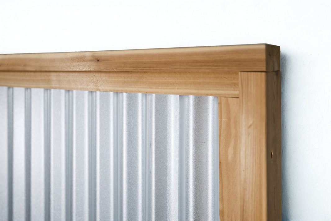 Corrugated Metal Fence Panels (Premade) - The Redwood - BarrierBoss™