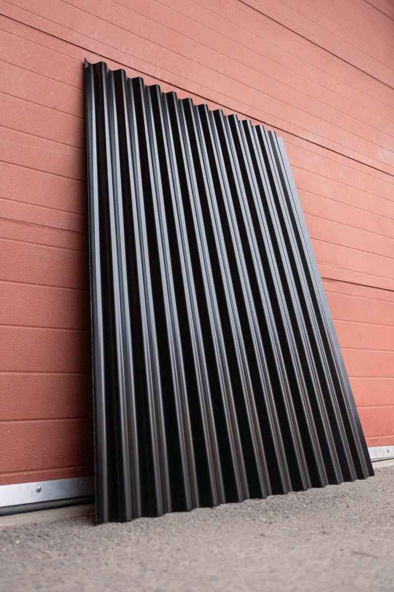 Load image into Gallery viewer, Corrugated Metal Fence Sheets - NoFade, NoRust, DualSided (Unframed) - The Canadian - BarrierBoss™
