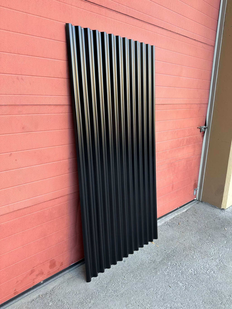 Load image into Gallery viewer, Corrugated Metal Fence Sheets - NoFade, NoRust, DualSided (Unframed) - The Canadian - BarrierBoss™
