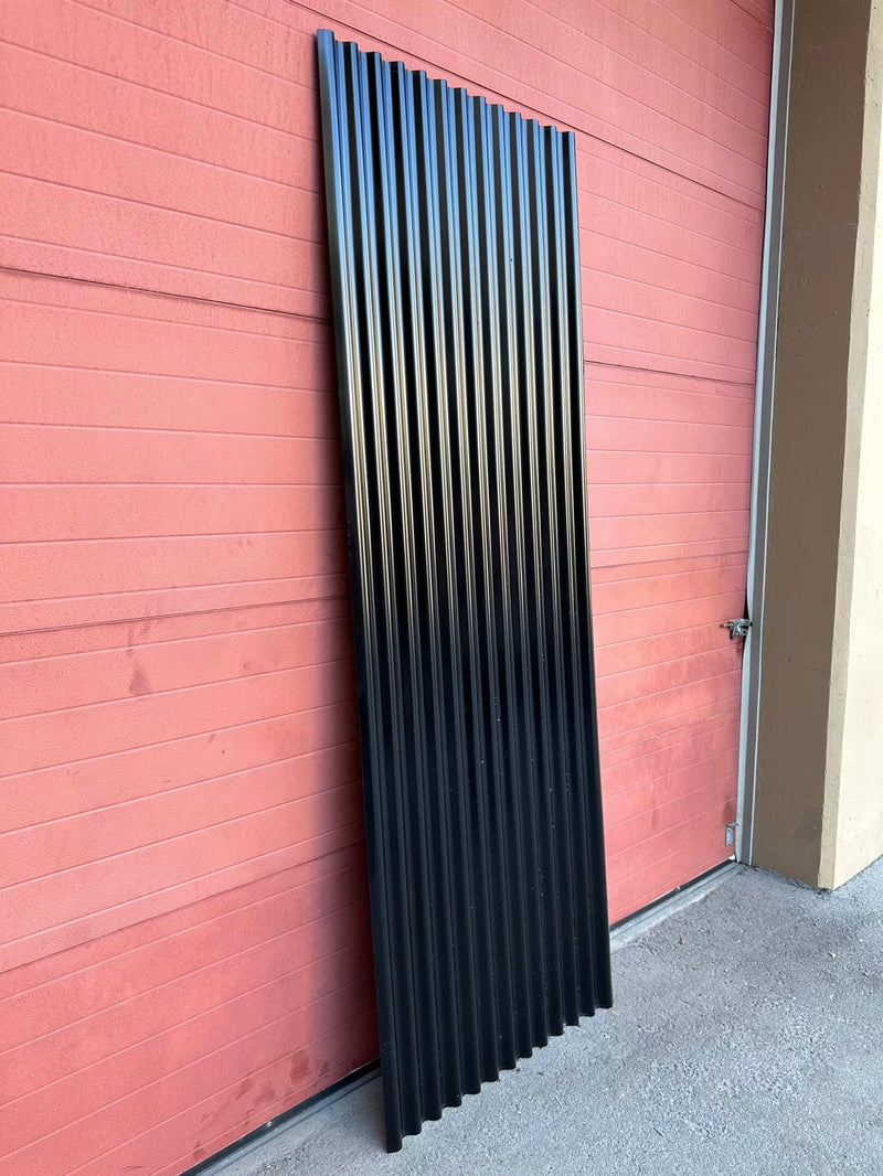 Load image into Gallery viewer, Corrugated Metal Fence Sheets - NoFade, NoRust, DualSided (Unframed) - The Canadian - BarrierBoss™
