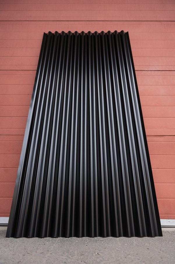 Load image into Gallery viewer, Corrugated Metal Fence Sheets - NoFade, NoRust, DualSided (Unframed) - The Canadian - BarrierBoss™
