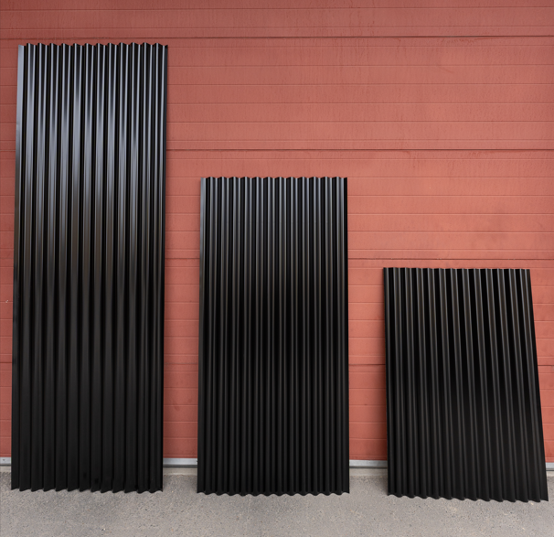 Corrugated Metal Fence Sheets - NoFade, NoRust, DualSided (Unframed) - The Canadian - BarrierBoss™