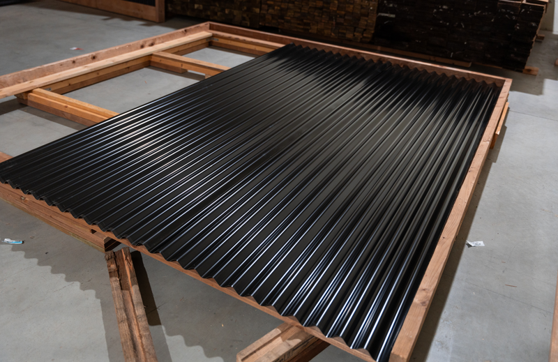 Load image into Gallery viewer, Corrugated Metal Fence Sheets - NoFade, NoRust, DualSided (Unframed) - The Canadian - BarrierBoss™

