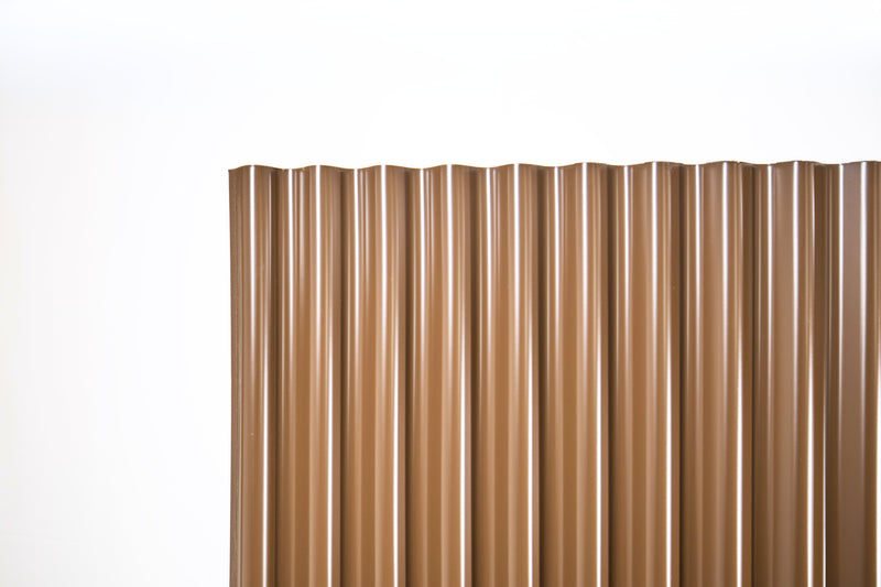 Load image into Gallery viewer, Corrugated Metal Fence Sheets - NoFade, NoRust, DualSided (Unframed) - The Canadian - BarrierBoss™
