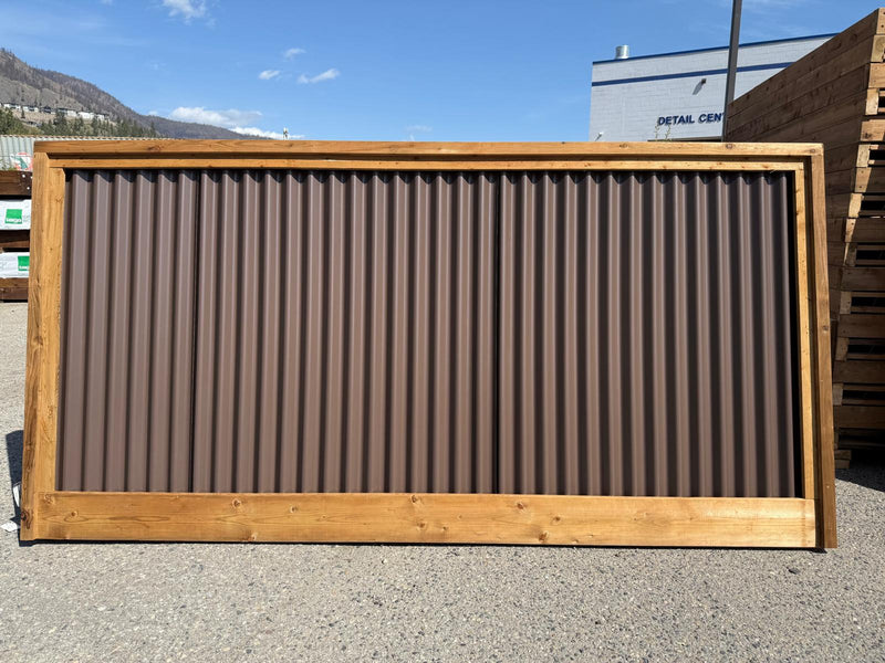 Load image into Gallery viewer, Corrugated Metal Privacy Fence Panel (Premade) - The Coastal - BarrierBoss™
