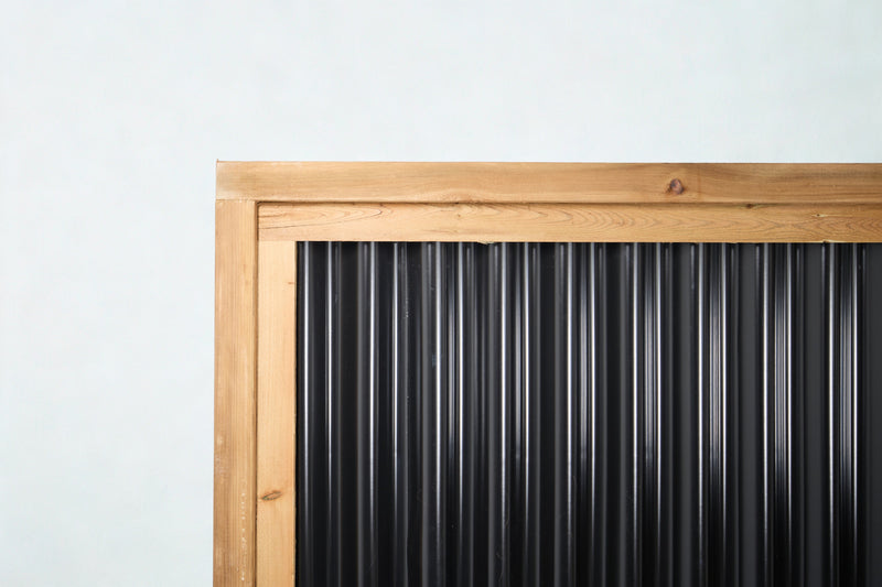 Load image into Gallery viewer, Corrugated Metal Privacy Fence Panel (Premade) - The Coastal - BarrierBoss™
