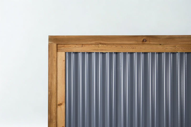 Load image into Gallery viewer, Corrugated Metal Privacy Fence Panel (Premade) - The Coastal - BarrierBoss™
