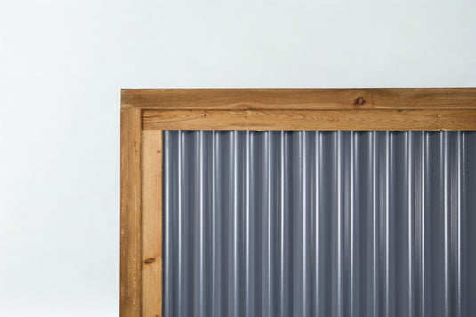 Corrugated Metal Privacy Fence Panel (Premade) - The Coastal - BarrierBoss™