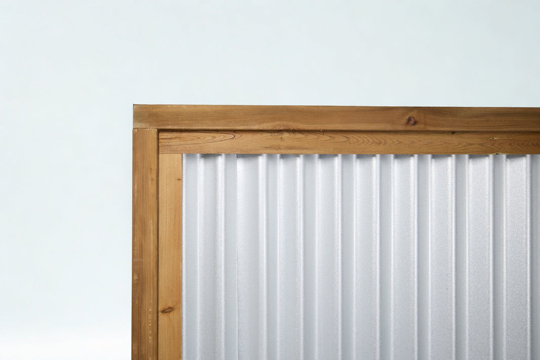 Corrugated Metal Privacy Fence Panel (Premade) - The Coastal - BarrierBoss™