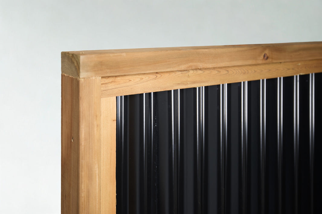 Corrugated Metal Privacy Fence Panel (Premade) - The Coastal - BarrierBoss™