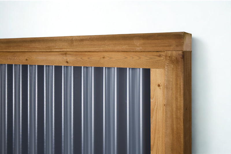 Load image into Gallery viewer, Corrugated Metal Privacy Fence Panel (Premade) - The Coastal - BarrierBoss™
