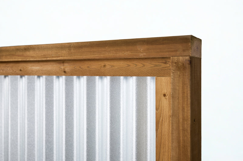 Load image into Gallery viewer, Corrugated Metal Privacy Fence Panel (Premade) - The Coastal - BarrierBoss™
