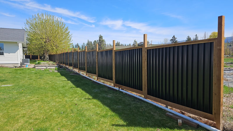 Load image into Gallery viewer, Deep Groove Metal Fence Panels (Premade) - The Okanagan - BarrierBoss™
