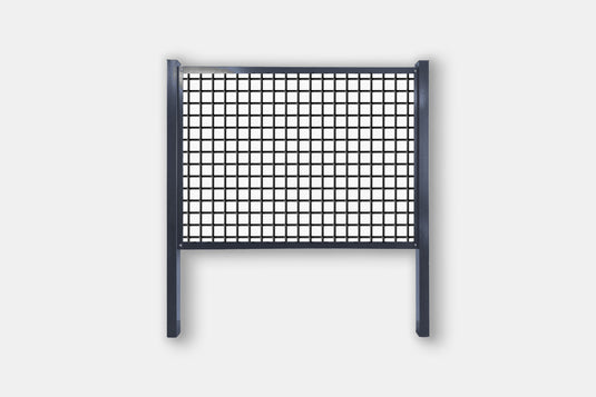 Grey frame hog wire fence kit with 4