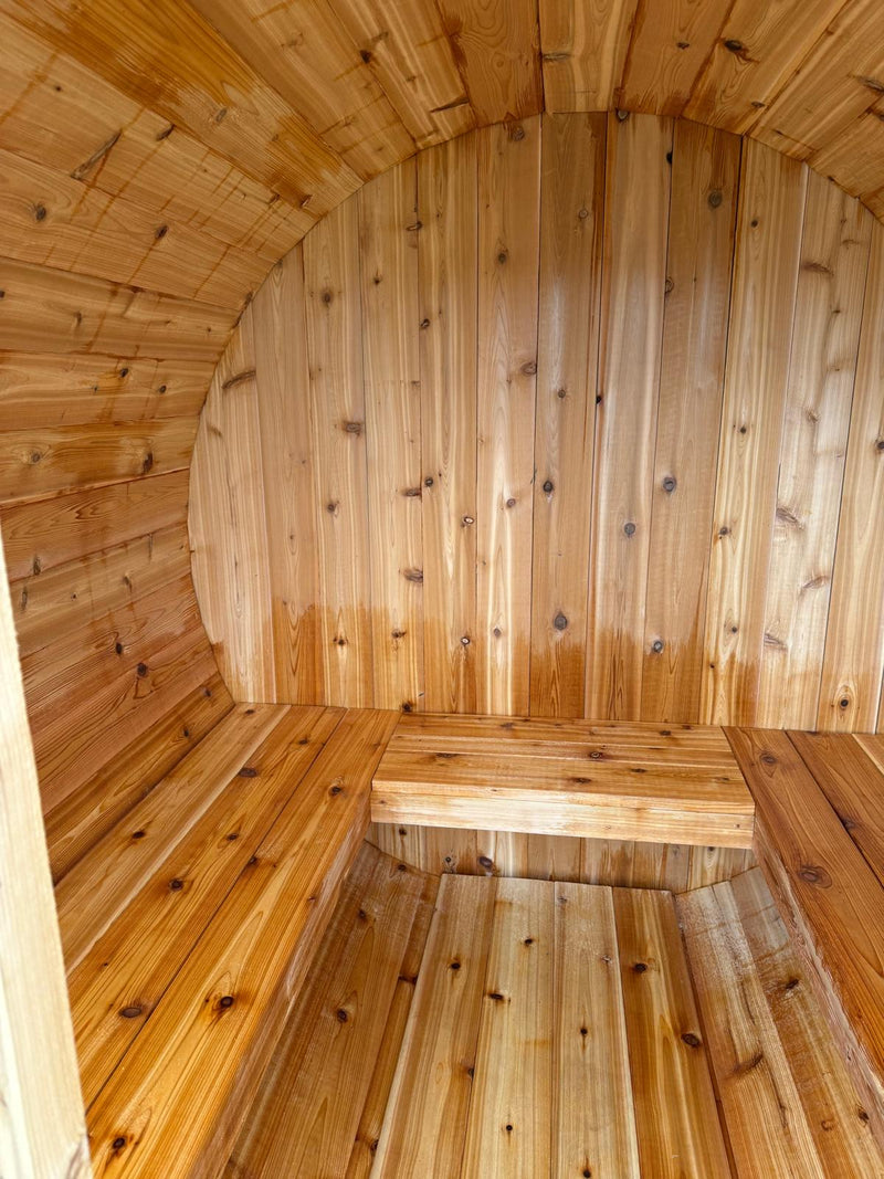 Load image into Gallery viewer, Hand Made Barrel Sauna – Traditional Western Red Cedar Sauna - The Laurentian - BarrierBoss™
