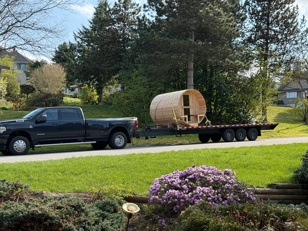Hand Made Barrel Sauna – Traditional Western Red Cedar Sauna - The Laurentian - BarrierBoss™