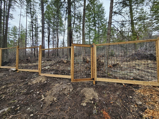 Black Hog Wire Fence Panels - Hog Panels (Premade or Unframed) - The Tough Panel