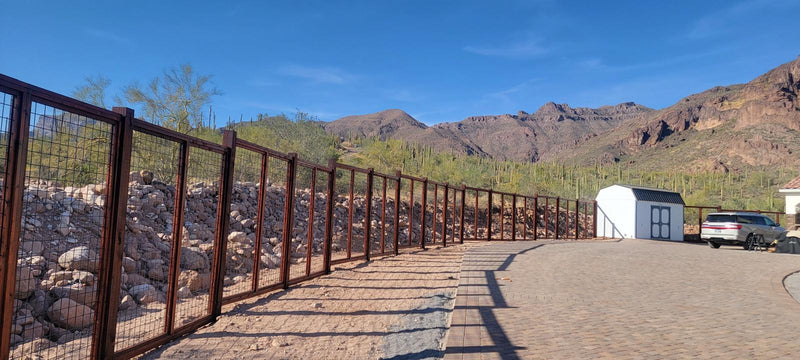 Load image into Gallery viewer, The Wood and Metal Fence Panel - High Wind, No Twisting, No Cupping, No Warping - The Fort Knox
