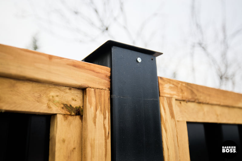 Load image into Gallery viewer, Universal Metal Fence Posts for Wood and Steel Fences - BARRIERBOSS™ USA
