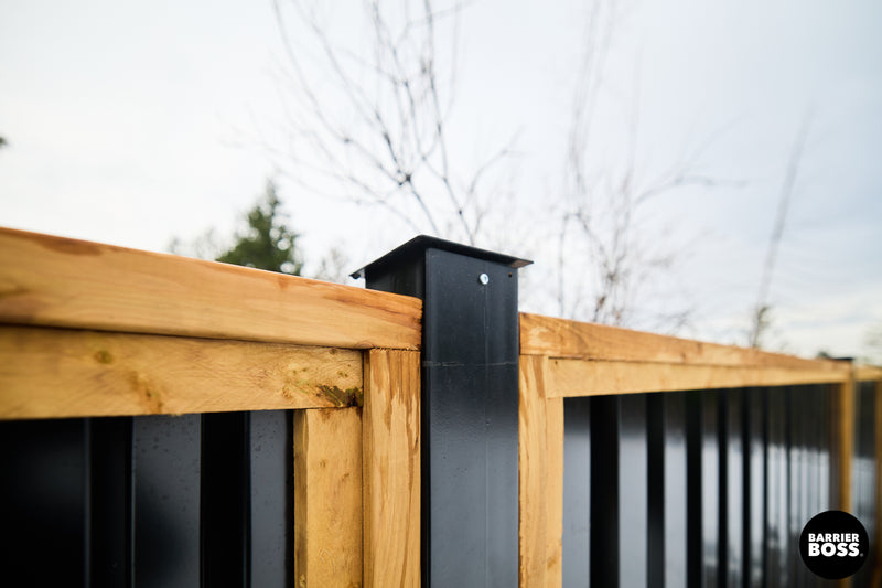 Load image into Gallery viewer, Universal Metal Fence Posts for Wood and Steel Fences - BARRIERBOSS™ USA
