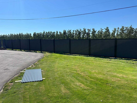Metal Fence Panels with Steel Post Frame System - The True North - BarrierBoss™