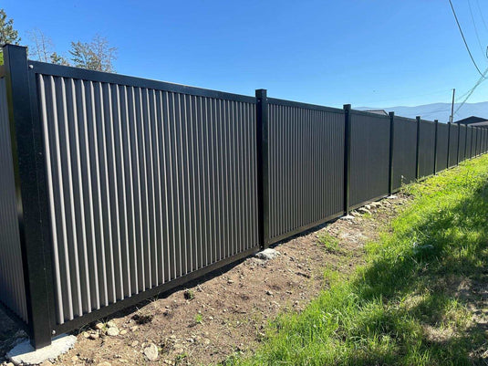 Metal Fence Panels with Steel Post Frame System - The True North - BarrierBoss™