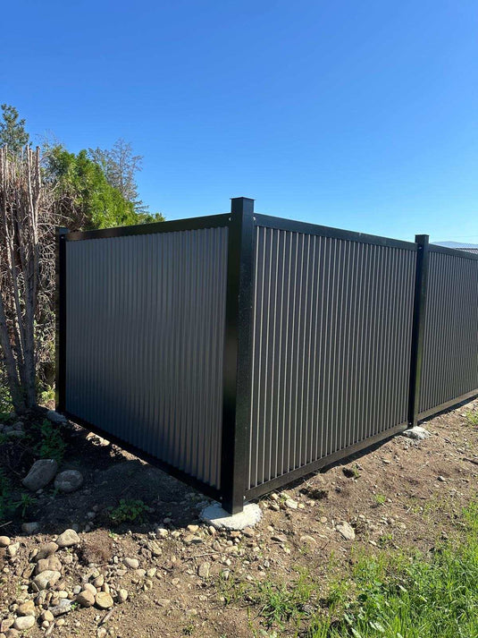 Metal Fence Panels with Steel Post Frame System - The True North - BarrierBoss™
