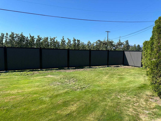 Metal Fence Panels with Steel Post Frame System - The True North - BarrierBoss™