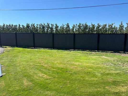Metal Fence Panels with Steel Post Frame System - The True North - BarrierBoss™