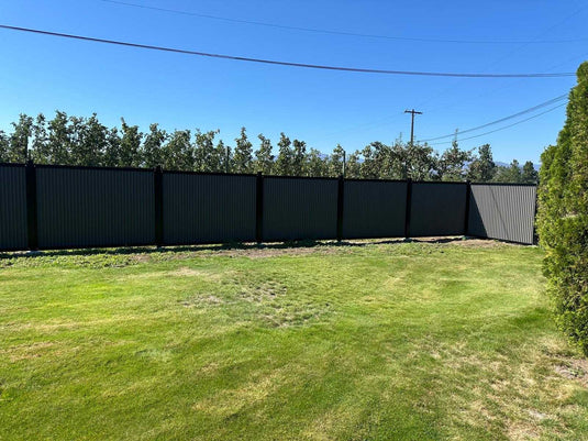 Metal Fence Panels with Steel Post Frame System - The True North - BarrierBoss™