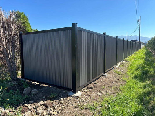 Metal Fence Panels with Steel Post Frame System - The True North - BarrierBoss™
