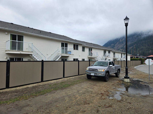 Metal Fence Panels with Steel Post Frame System - The True North - BarrierBoss™