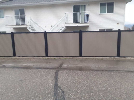 Metal Fence Panels with Steel Post Frame System - The True North - BarrierBoss™