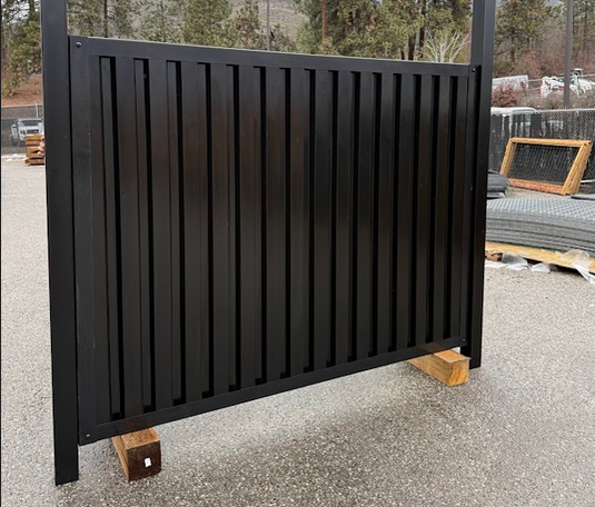 Metal Fence Panels with Steel Post Frame System - The True North - BarrierBoss™