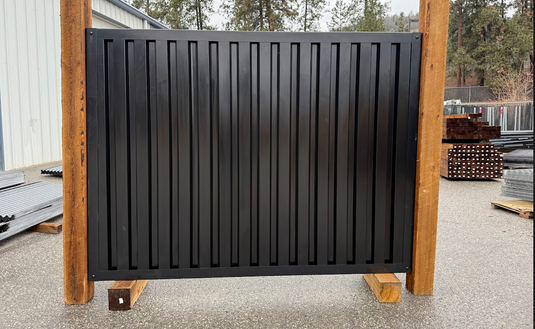 Metal Fence Panels with Steel Post Frame System - The True North - BarrierBoss™