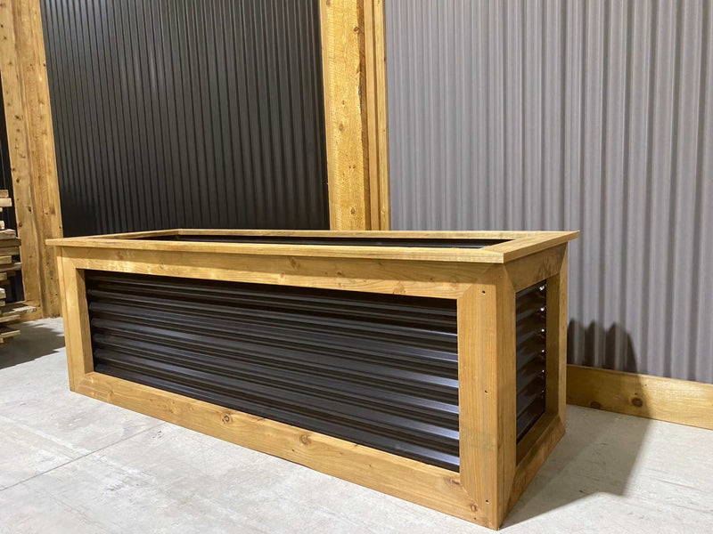 Load image into Gallery viewer, Metal Planter Boxes - Corrugated Metal Planters - BarrierBoss™
