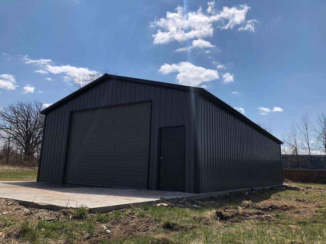Pre Fabricated Metal Buildings – Ideal for Garage, Storage, Warehouse 30 x 100 / Black, image size:1124x843