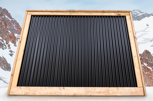 DIY Metal Fence Kit - Black Corrugated Metal and Brown Treated Wood