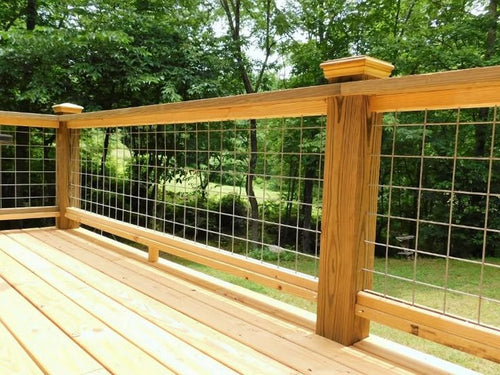 Silver Hog Wire Deck Railing Panels (Premade or Unframed) - The Kootenay - BarrierBoss™