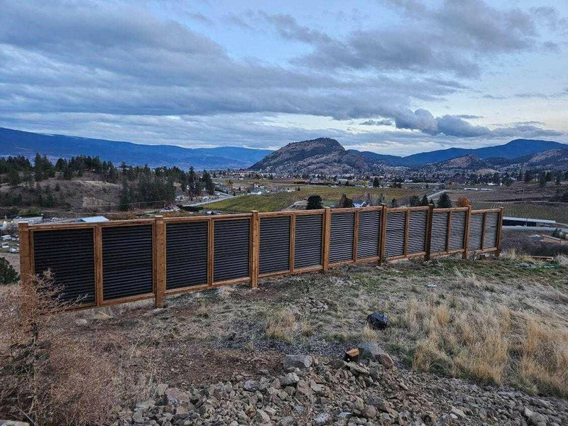 Load image into Gallery viewer, &quot;The Fort Knox&quot; Metal Privacy Fence Panels - Modular Fencing System - Premade - BarrierBoss™
