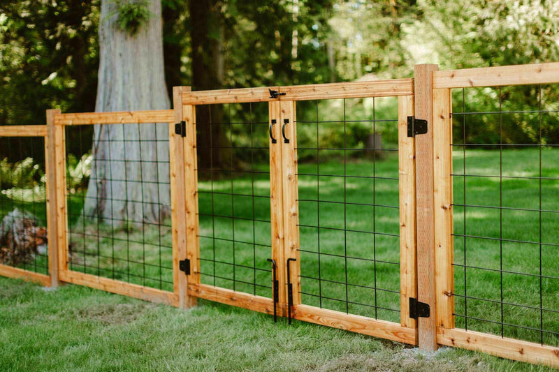 Load image into Gallery viewer, &quot;The Tough Panel&quot; - Custom Sized Hog Wire Fence Panels (Gates, Filler) - Add On - Black - BarrierBoss™
