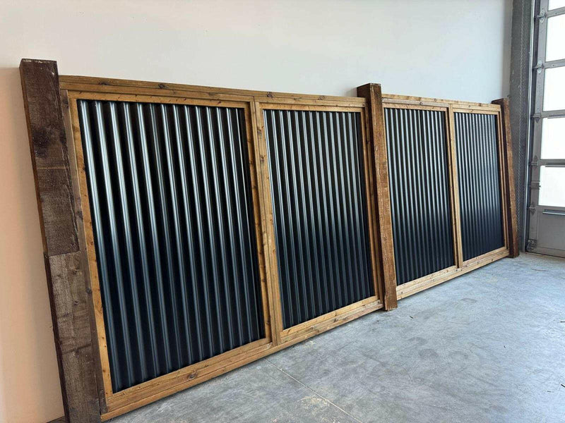 Load image into Gallery viewer, The Wood and Metal Fence Panel - High Wind, No Twisting, No Cupping, No Warping - The Fort Knox - BarrierBoss™
