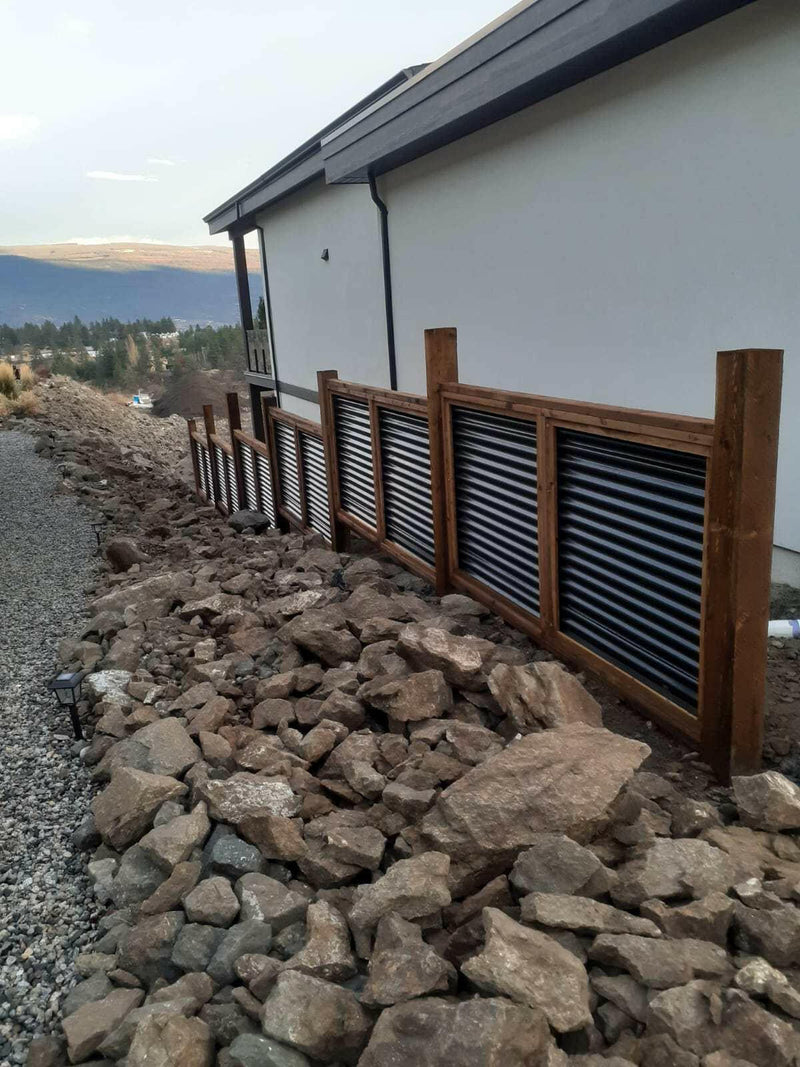 Load image into Gallery viewer, The Wood and Metal Fence Panel - High Wind, No Twisting, No Cupping, No Warping - The Fort Knox - BarrierBoss™
