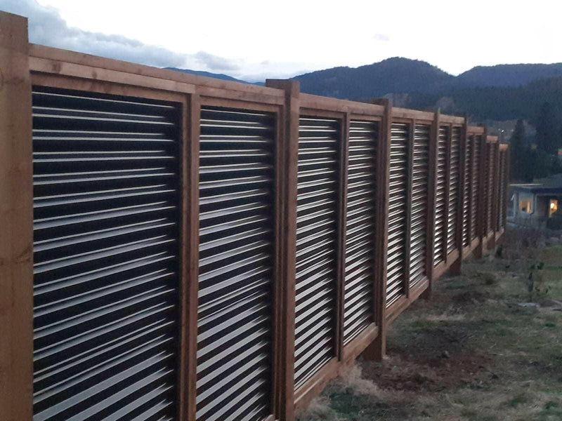 Load image into Gallery viewer, The Wood and Metal Fence Panel - High Wind, No Twisting, No Cupping, No Warping - The Fort Knox - BarrierBoss™
